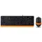 Комплект (клавіатура, миша) A4Tech F1010 Black/Orange USB