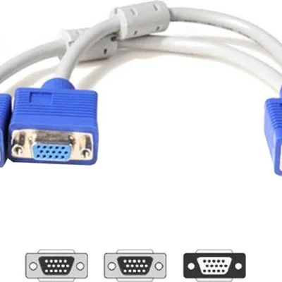 Кабель Atcom VGA - 2хVGA (M/F), 0.1 м, White (10800)