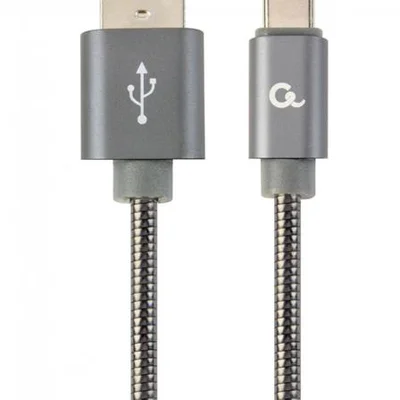 Кабель Cablexpert USB - USB Type-C V 2.0 (M/M), 1 м, сірий (CC-USB2S-AMCM-1M-BG)
