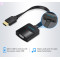 Адаптер Vention Flat HDMI - VGA (M/F), зі звуком і живленням, 0.15 м, чорний (ACKBB)