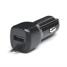 Автомобільний зарядний пристрій REAL-EL CA-17 (2USB, 2.1A) Black + кабель Lightning