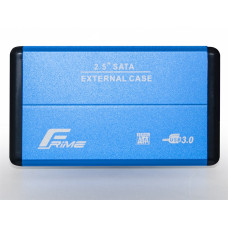 Зовнішня кишеня Frime SATA HDD/SSD 2.5", USB 3.0, Metal, Blue (FHE22.25U30)