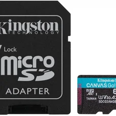 Карта пам`яті MicroSDXC 64GB UHS-I/U3 Class 10 Kingston Canvas Go! Plus R170/W70MB/s + SD-адаптер (SDCG3/64GB)