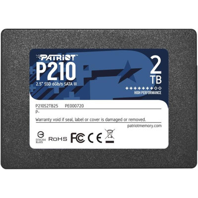 Накопичувач SSD 2TB Patriot P210 2.5" SATAIII TLC (P210S2TB25)