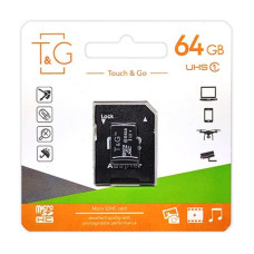 Карта пам`ятi MicroSDXC 64GB UHS-I Class 10 T&G + SD-adapter (TG-64GBSDCL10-01)