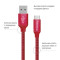 Кабель ColorWay USB - USB Type-C (M/M), 2.4 А, 2 м, Red (CW-CBUC008-RD)