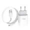 Зарядний пристрій Hoco C72A Glorious (1USB, 2.1А) White (6931474713001) + кабель MicroUSB