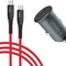 Автомобільний зарядний пристрій Intaleo CCGQPD120T (USB, 3A) Grey (1283126509957) + кабель USB Type С