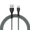 Кабель ColorWay USB - USB Type-C (M/M), braided cloth, 3 А, 1 м, Gray (CW-CBUC041-GR)