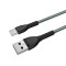 Кабель ColorWay USB - USB Type-C (M/M), braided cloth, 3 А, 1 м, Gray (CW-CBUC041-GR)