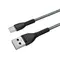 Кабель ColorWay USB - USB Type-C (M/M), braided cloth, 3 А, 1 м, Gray (CW-CBUC041-GR)
