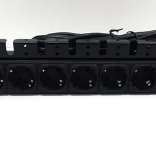 Блок розеток CSV 1,5U 19" на 6 розеток з вимикач. PDU 220В, 10А, 3м, Schuko CSV-6-10-3