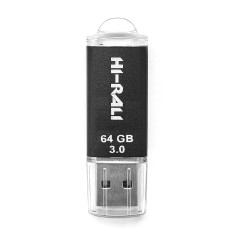 Флеш-накопичувач USB3.0 64GB Hi-Rali Rocket Series Black (HI-64GB3VCBK)