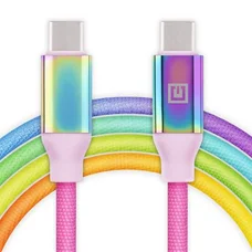 Кабель REAL-EL Premium USB Type-C - USB Type-C (M/M), 1 м, Rainbow (EL123500053)