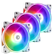 Вентилятор ID-Cooling ZF-12025-ARGB-TRIO-SNOW (3pcs Pack), 120x120x25мм, 4-pin PWM, білий
