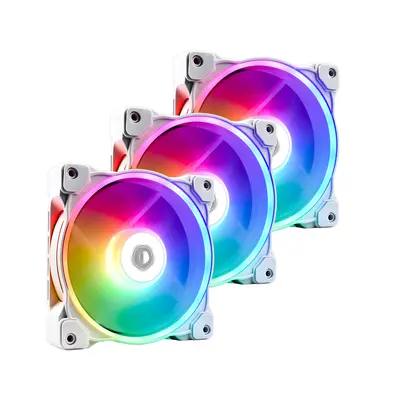 Вентилятор ID-Cooling ZF-12025-ARGB-TRIO-SNOW (3pcs Pack), 120x120x25мм, 4-pin PWM, білий