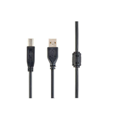 Кабель Cablexpert (CCFB-USB2-AMBM-1.5M) USB2.0-USB-B, феррит, 1.5 м, чорний