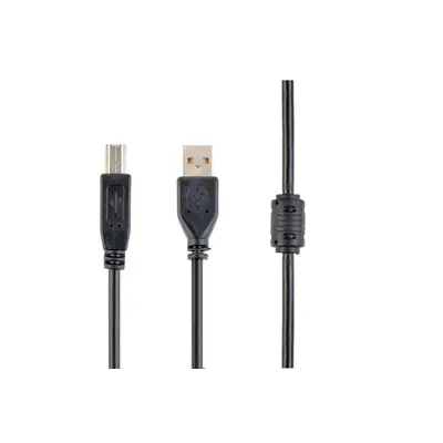 Кабель Cablexpert (CCFB-USB2-AMBM-1.5M) USB2.0-USB-B, феррит, 1.5 м, чорний Кабель Cablexpert (CCFB-USB2-AMBM-1.5M) USB2.0-USB-B, феррит, 1.5 м, чорний
