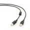 Кабель Cablexpert (CCFB-USB2-AMBM-1.5M) USB2.0-USB-B, феррит, 1.5 м, чорний