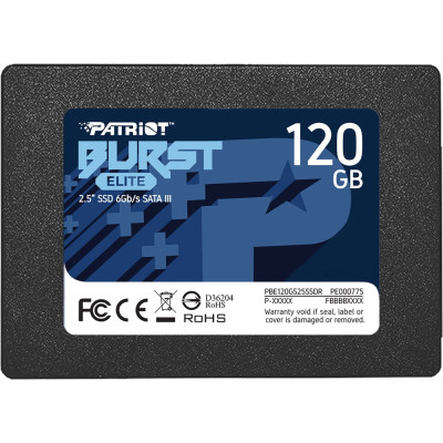 Накопичувач SSD 120GB Patriot Burst Elite 2.5" SATAIII TLC (PBE120GS25SSDR)