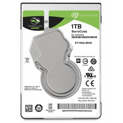 Накопичувач HDD 2.5" SATA 1.0TB Seagate BarraCuda 5400rpm 128MB (ST1000LM048)