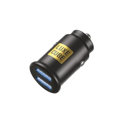 Автомобільний зарядний пристрій Luxe Cube 2USB 12W Black (8886899698465)