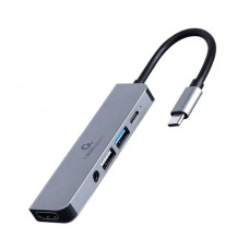 Док-станція Cablexpert USB-C 5-в-1 (A-CM-COMBO5-02) USB/HDMI/PD/Аудіо 3,5