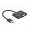 Адаптер Cablexpert HDMI - HDMI/VGA+Аудіо 3.5 мм, M/F, 0.15 м, чорний (A-HDMIM-HDMIFVGAF-01) коробка