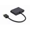Адаптер Cablexpert HDMI - HDMI/VGA+Аудіо 3.5 мм, M/F, 0.15 м, чорний (A-HDMIM-HDMIFVGAF-01) коробка