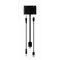 Адаптер Cablexpert HDMI - HDMI/VGA+Аудіо 3.5 мм, M/F, 0.15 м, чорний (A-HDMIM-HDMIFVGAF-01) коробка