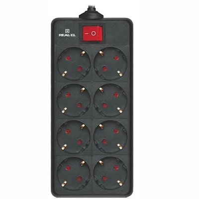 Фільтр живлення REAL-EL RS-8 Protect 5м Black (EL122300024)