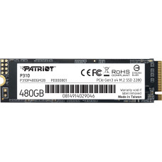 Накопичувач SSD 480GB Patriot P310 M.2 2280 PCIe NVMe 3.0 x4 TLC (P310P480GM28)