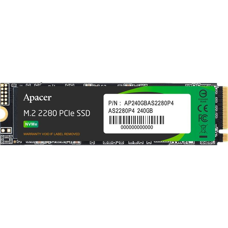 Накопичувач SSD 240GB Apacer AS2280P4 M.2 2280 PCIe 3.0 x4 3D TLC (AP240GAS2280P4-1)