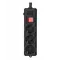 Фільтр живлення Gembird Pro (SPG3-G-15B-PRO) 3 розетки, 4.5м, чорний