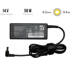 Блок живлення 1StCharger для ноутбука Samsung 14V 56W 4A 6.5x4.4 + каб.живл. (AC1STSA56WD2)