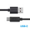 Кабель Choetech USB - USB Type-C (M/M), 1 м, Black (AC0002)