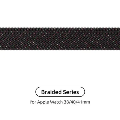Ремінець Armorstandart Braided Solo Loop для Apple Watch 38mm/40mm/41mm Black Unity Size 4 (132 mm) (ARM64895)