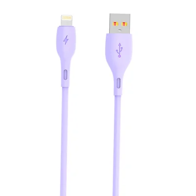 Кабель SkyDolphin S22L Soft Silicone USB - Lightning (M/M), 1 м, Violet (USB-000600)