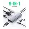 Концентратор USB Type-C Ugreen CM179 3xUSB 3.0 + HDMI + VGA + RJ45 1000M Ethernet + Cardreader, Gray (40873)