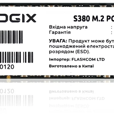 Накопичувач SSD 256GB Prologix S380 M.2 2280 PCIe 3.0 x4 NVMe TLC (PRO256GS380)