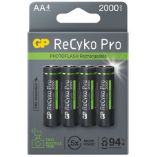 Акумулятори GP Recyko+ Pro Photo Flash 2000 (GP210AAHCF-2APCEB4) AA/HR06 NI-MH 2000 mAh BL 4 шт