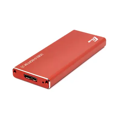 Зовнішня кишеня Frime M.2 NGFF SATA, USB 3.0, Metal, Red (FHE203.M2U30)