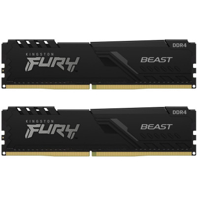Модуль пам`ятi DDR4 2x4GB/3200 Kingston Fury Beast Black (KF432C16BBK2/8)