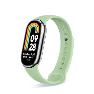 Силіконовий ремінець BeCover для Xiaomi Mi Smart Band 8 Light Green (709404)