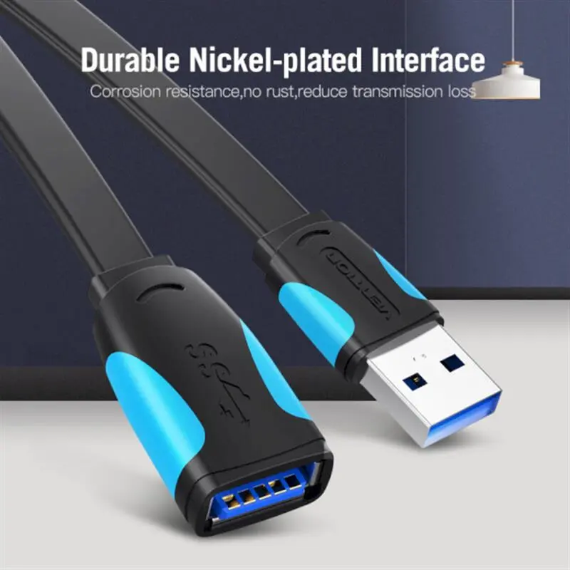 Подовжувач Vention Flat USB - USB (M/F), 1.5 м, Black (VAS-A13-B150) Подовжувач Vention Flat USB - USB (M/F), 1.5 м, Black (VAS-A13-B150)