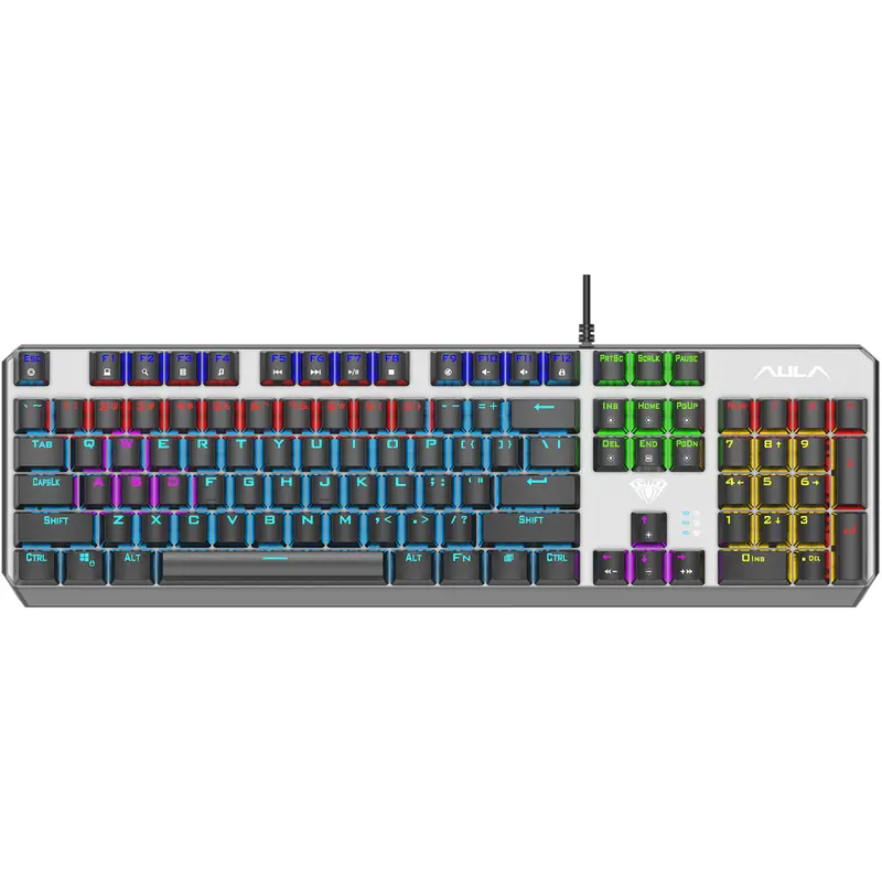 Клавіатура Aula Mechanical F2066-II KRGD blue rainbow backlit (6948391234526)