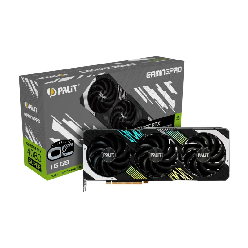 Відеокарта GF RTX 4080 Super 16GB GDDR6X GamingPro OC Palit (NED408ST19T2-1032A)