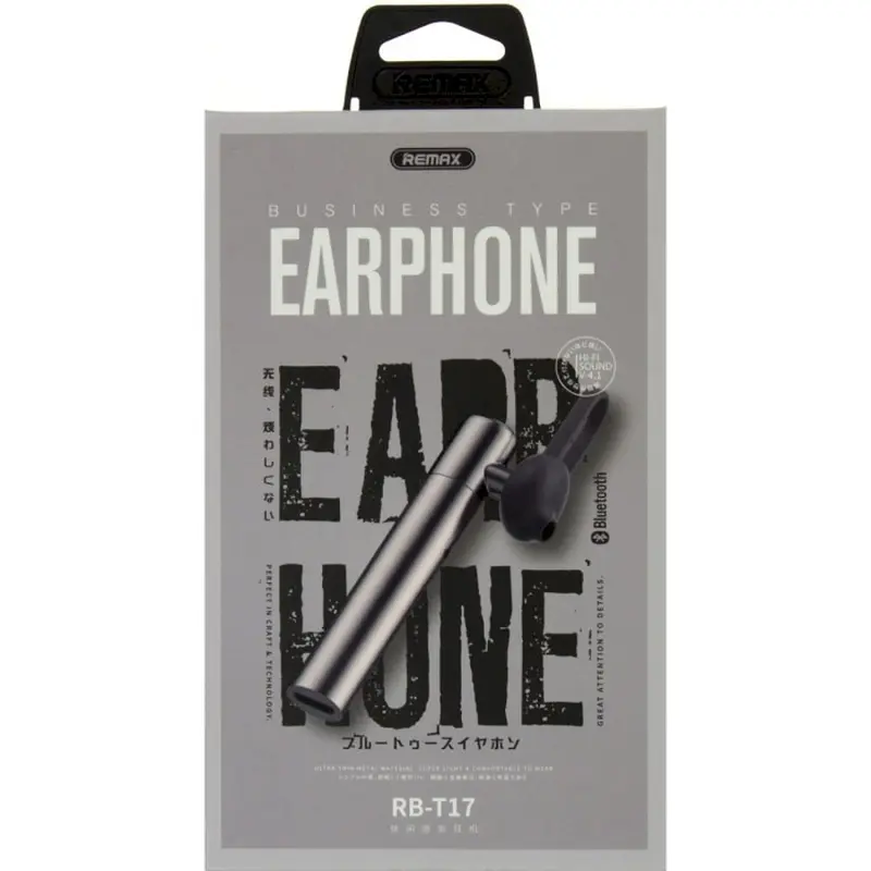 Bluetooth-гарнітура Remax RB-T17 Dark Gray (6954851287421) Bluetooth-гарнітура Remax RB-T17 Dark Gray (6954851287421)