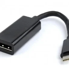 Адаптер Cablexpert USB Type-C - DisplayPort (M/F), 0.15 м, чорний (A-CM-DPF-01)