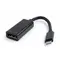 Адаптер Cablexpert USB Type-C - DisplayPort (M/F), 0.15 м, чорний (A-CM-DPF-01) Адаптер Cablexpert USB Type-C - DisplayPort (M/F), 0.15 м, чорний (A-CM-DPF-01)